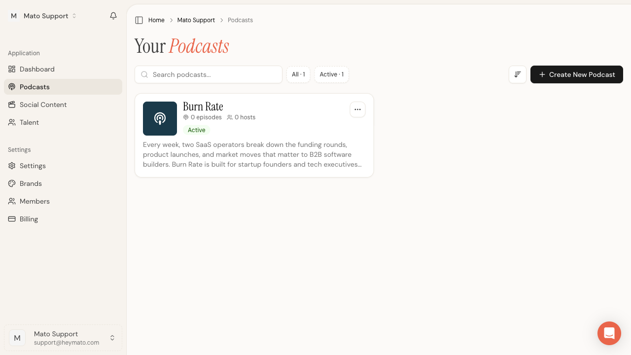 Your new podcast on the podcasts list
