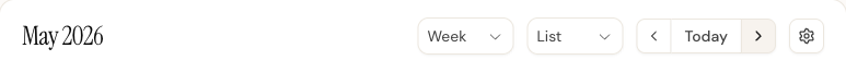 Header bar with period and display dropdowns